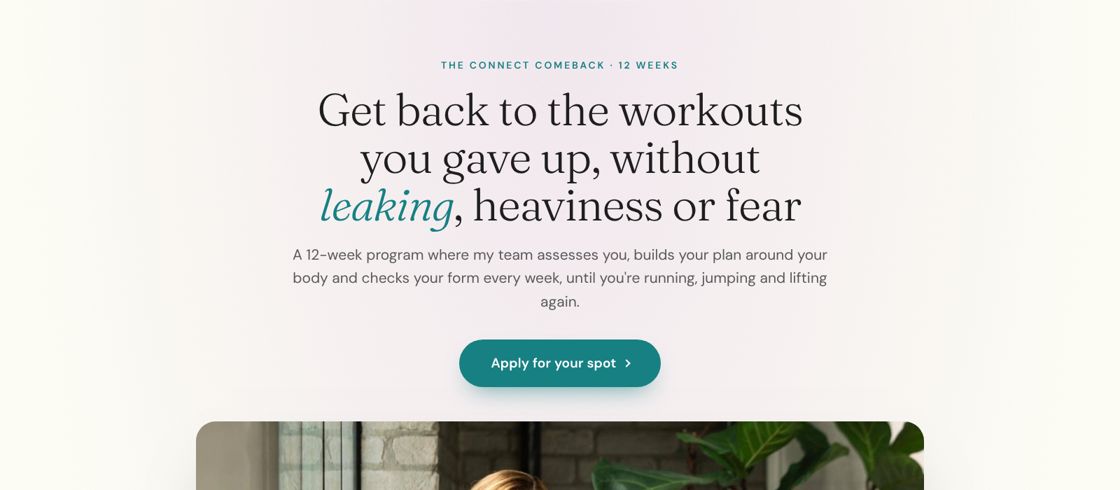 The Connect Comeback offer page preview